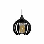 Pendente em Madeira - Micro Ball Light - Preto