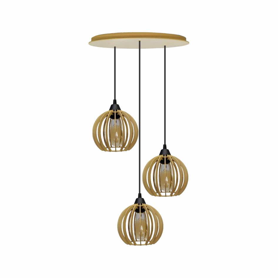 Pendente Trio - Micro Ball Light- Marfim