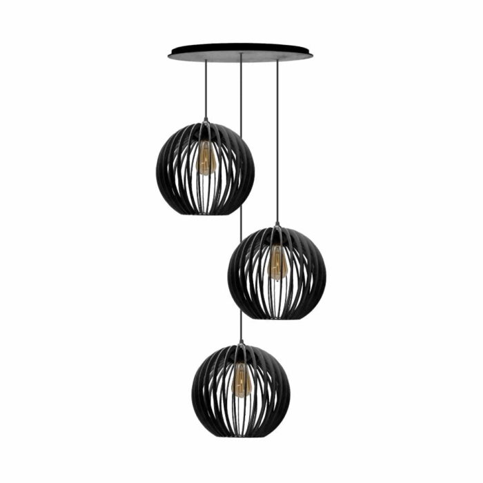 Pendente Trio - Mini Ball - Preto