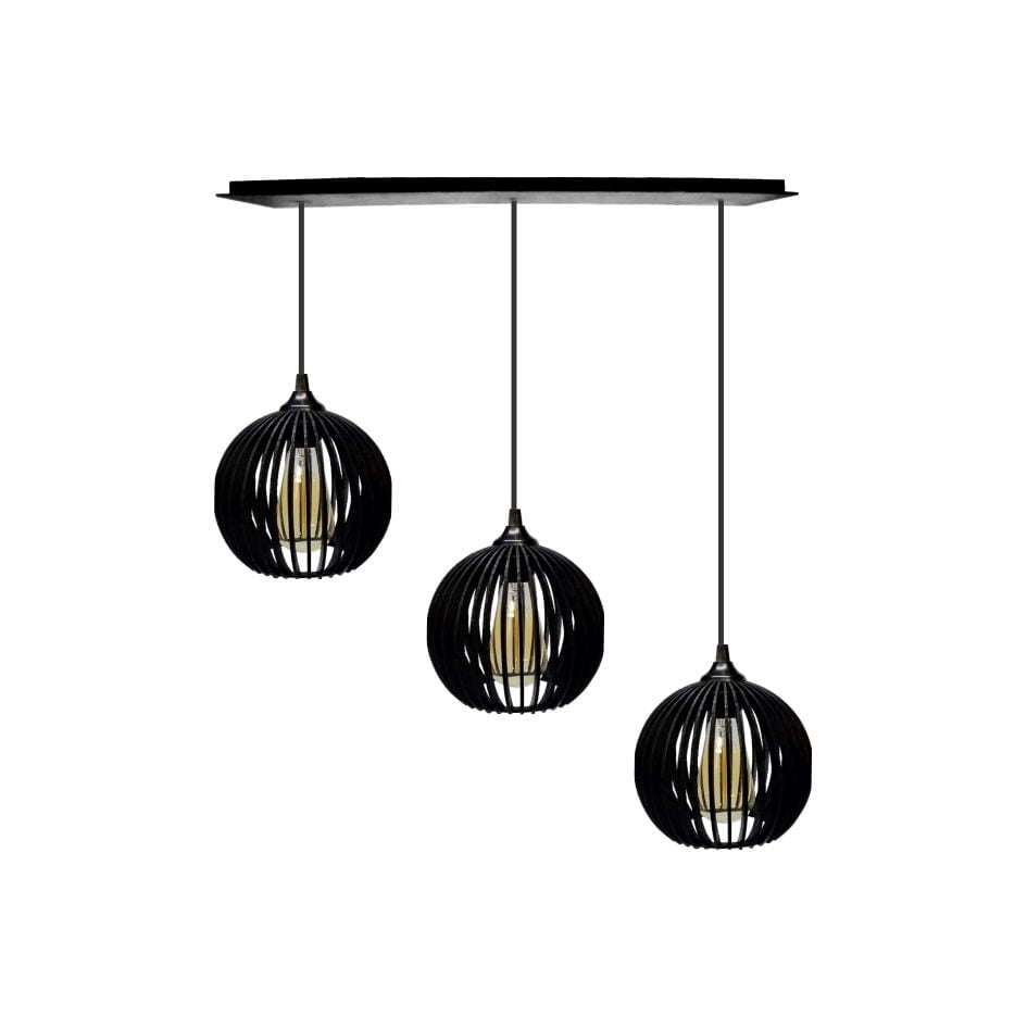 Pendente Trio RT- Micro Ball- Preto