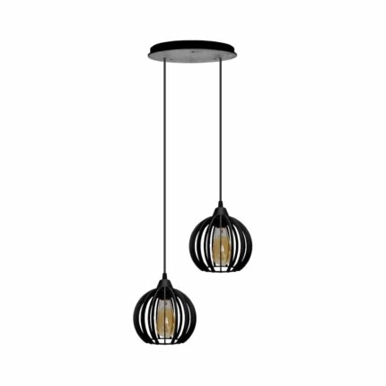 Pendente Duo - Micro Ball Light- Preto