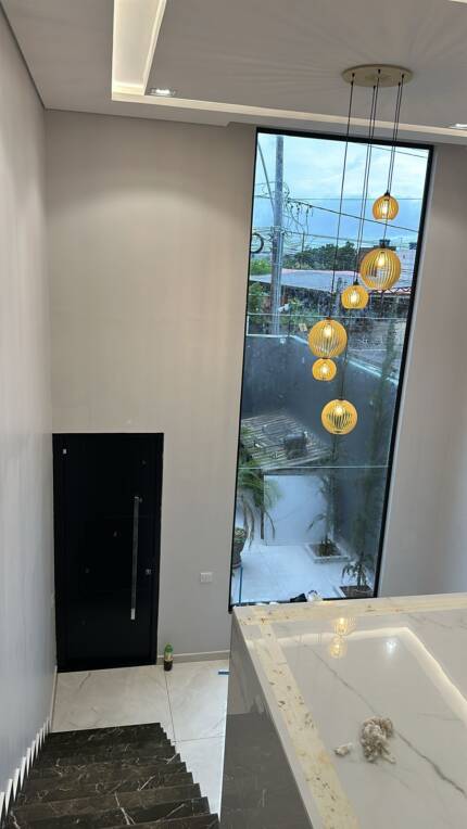 Lustre Pendente Para Sala Pé direito Alto 5m MBM - Marfim - Imagem 6