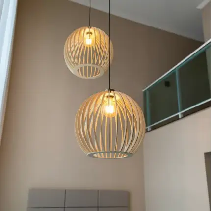 Lustre Pendente Para Sala Pé direito Duplo Quatro Ball P7 - Marfim - Imagem 9