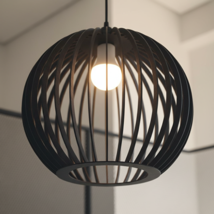 Lustre Pendente Para Sala Pé direito Duplo Quatro Ball P7 - Preto - Imagem 11