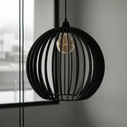 Lustre Pendente Para Sala Pé direito Duplo Quatro Ball P7 - Preto - Imagem 9