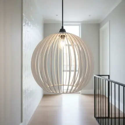 Lustre Pendente Para Sala Pé direito Duplo Mix Ball P7 - Branco - Imagem 5