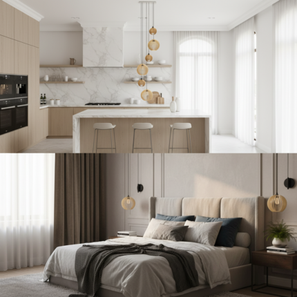 Lustre Pendente Para Sala Pé direito Alto 5m MBM - Marfim - Imagem 15