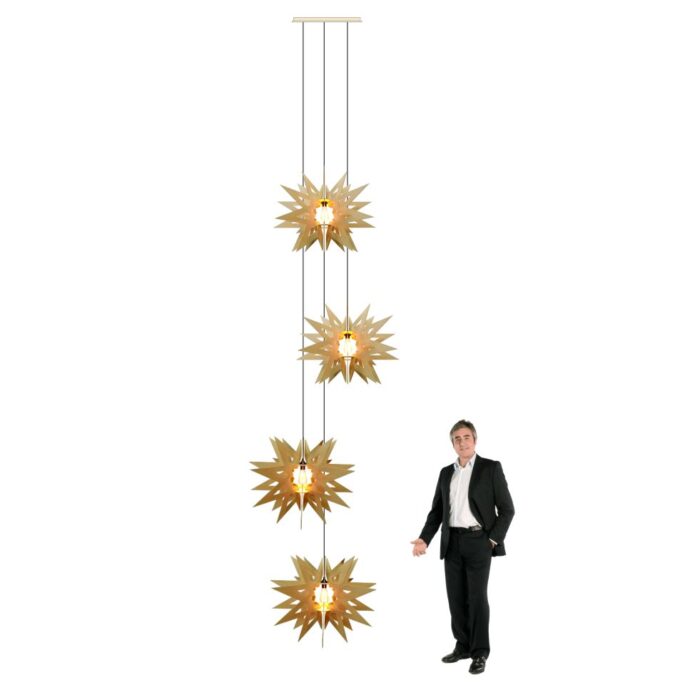 Lustre Pendente Para Sala Pé direito Duplo Quatro Star Marfim