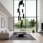 Lustre Pendente Para Sala Pé direito Duplo Multi Focus Preto