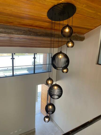 Conjunto Lustres Para Sala de Estar e Sala de Jantar Mix - Preto - Imagem 12