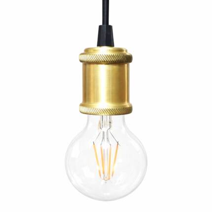 Lustre para sala Pratic 6 lâmpadas dourado pé direito alto - Imagem 12
