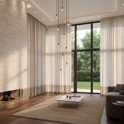 Lustre para sala Pratic 10 lâmpadas dourado pé direito alto - Imagem 3