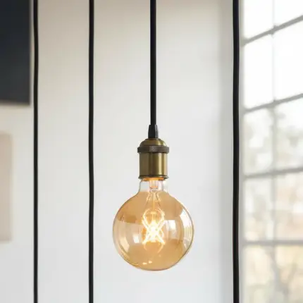 Lustre para sala Pratic 6 lâmpadas dourado pé direito alto - Imagem 8